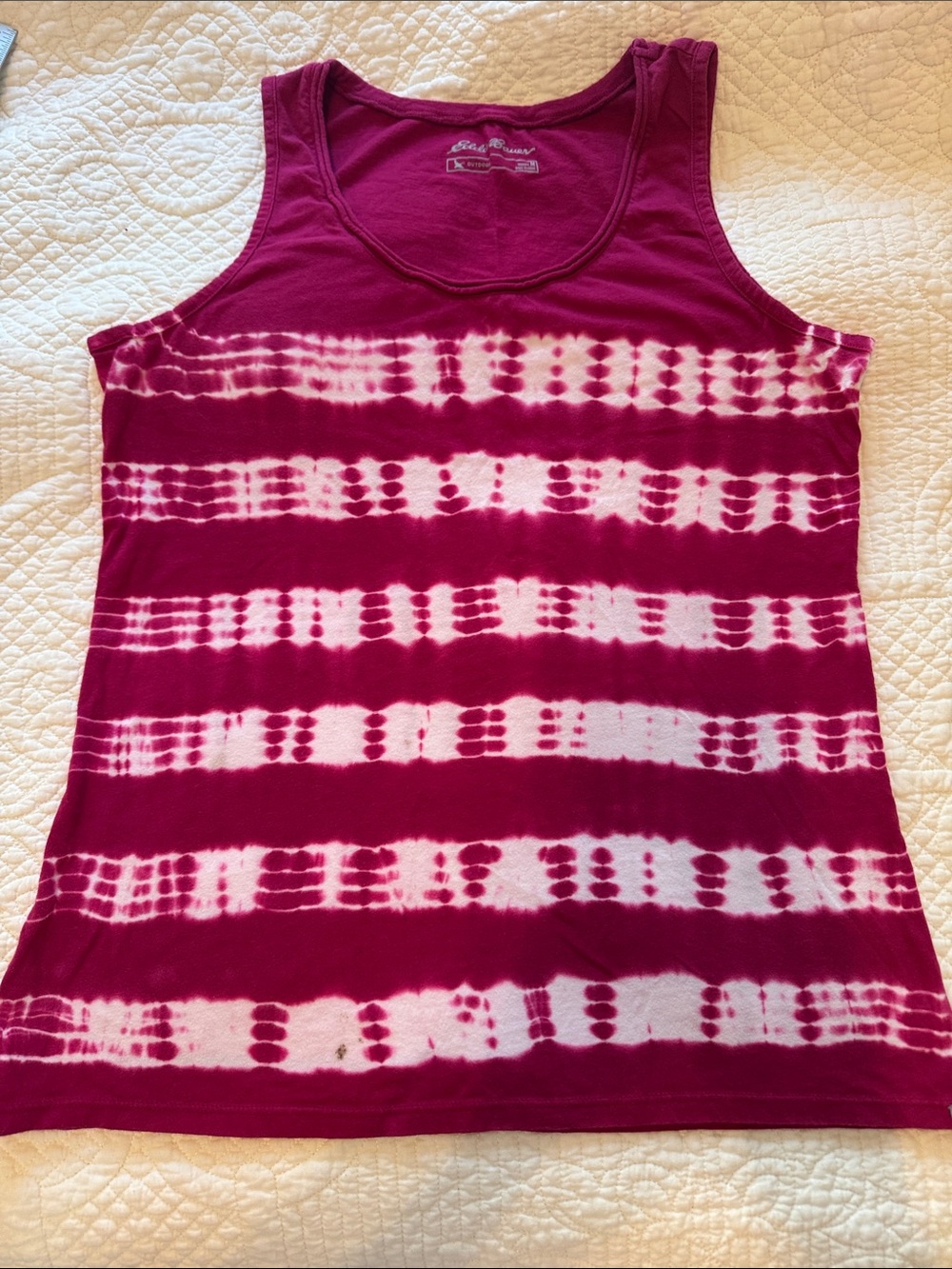 Eddie Bauer Tie-Dye Magenta Tank Top - Women size medium